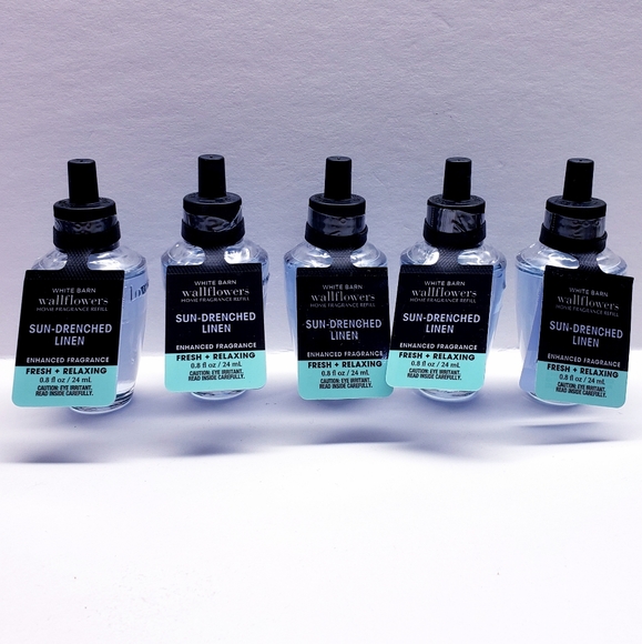 Bath & Body Works SUN-DRENCHED LINEN Wallflowers Fragrance Refill (5 pack) - Picture 3 of 4